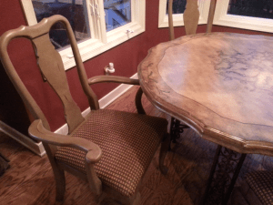 Freshly painted (Annie Sloan "Coco" Chalk Paint) in a Country French style