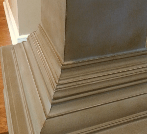 Pedestal "after" with molding detail