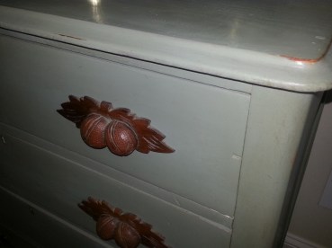 Cottage Chest with hand crafted walnut handles